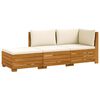 vidaXL Set de canapele de exterior 3 Bucată Maro Lemn Solid de Acacia