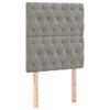 vidaXL Pat continental cu saltea, gri deschis, 80x200 cm, catifea