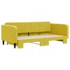 vidaXL Pat de zi cu extensie, galben, 100x200 cm, catifea