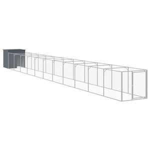vidaXL Cușcă c&acirc;ine cu țarc antracit 110x1221x110 cm oțel galvanizat