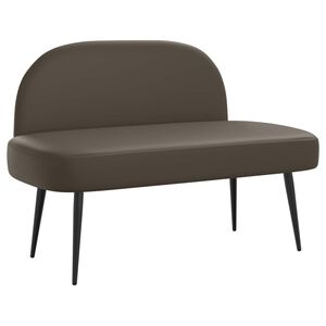 vidaXL Bancă tapițată cu spătar Gri 110 x 60 x 76 cm Piele artificială