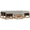 vidaXL Set de canapele de exterior 7 buc. Natural și gri deschis