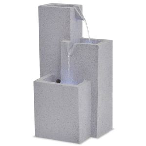 vidaXL F&acirc;nt&acirc;nă de interior, polirășină, iluminare LED