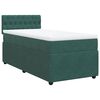 vidaXL Pat box spring cu saltea, verde închis, 90x190 cm, catifea