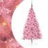 vidaXL Pom de Crăciun artificial pre-iluminat Roz 180 cm PVC