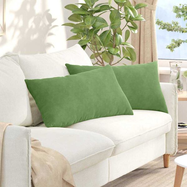 vidaXL Perne pentru canapea 2 pcs Verde deschis 80 x 40 cm