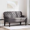 vidaXL Bancă Chesterfield Gri 119.5 x 64.5 x 75 cm Piele artificială