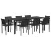 vidaXL Set de Mobilier pentru Exterior 9 buc. Negru și antracit