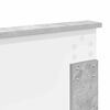 vidaXL Cadru de pat cu headboard Beton 200 x 200 cm Lemn de pin masiv