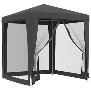 vidaXL Cort de petrecere cu 4 pereți din plasă, antracit, 2x2 m, HDPE