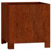 vidaXL Jardinieră cu picioare, ruginiu, 30x30x30 cm, oțel corten