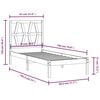 vidaXL Cadru de pat mic single, negru, 75x190 cm, lemn masiv de pin