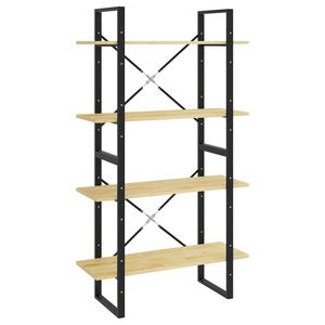 vidaXL Bibliotecă cu 4 rafturi, 80x30x140 cm, lemn masiv de pin