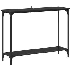 vidaXL Masă de consolă Stejar negru 101 x 30.5 x 75 cm Lemn prelucrat