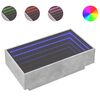 vidaXL Măsuță de cafea cu LED, gri beton, 90x50x30 cm, lemn prelucrat
