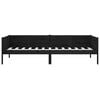 vidaXL Pat de zi, negru, 90x190 cm, lemn masiv de pin