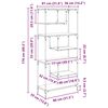 vidaXL Bibliotecă Lemn vechi 81 x 36 x 176 cm Lemn compozit