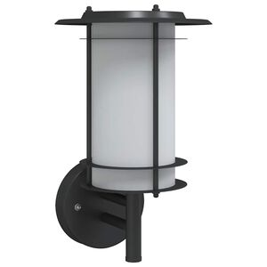 vidaXL Lampă exterioară de perete, negru, oțel inoxidabil