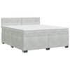 vidaXL Pat boxspring cu saltea Gri deschis 160 x 200 cm Catifea