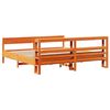 vidaXL Cadru de pat fără saltea, maro ceruit 200x200 cm lemn masiv pin