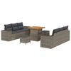 vidaXL Set de canapele pentru grădină 9 buc. Gri Rattan poli