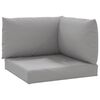 vidaXL Perne pentru canapea din paleți, 3 buc., gri, material textil
