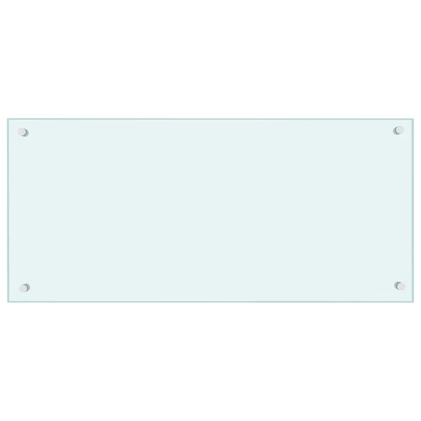 vidaXL Panou antistropi de bucătărie, culoare lapte, 90x40 cm, sticlă securizată