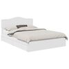 vidaXL Pat cu storage cu headboard Alb 150 x 200 cm Lemn compozit
