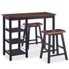 vidaXL Set mobilier de bar, 3 piese, MDF, negru