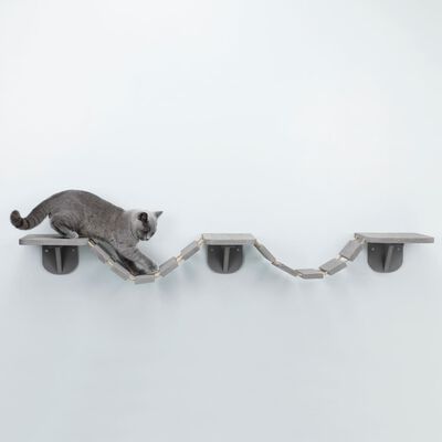 TRIXIE Scară pentru pisici, montaj pe perete, gri, 150 x 30 cm