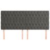 vidaXL Tăblie de pat gri &icirc;nchis 180x7x118/128 cm catifea
