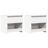 vidaXL Noptiere, 2 buc., alb, 40x30x39 cm, lemn prelucrat