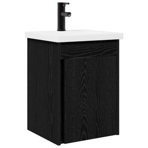 vidaXL Unitate de baie cu robinet Stejar Negru 42 x 40 x 74,5 cm