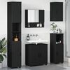 vidaXL Set de mobilier pentru baie 5 pcs Negru Lemn compozit & Metal