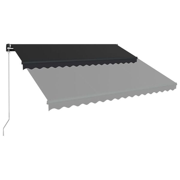vidaXL Copertină retractabilă manual, antracit, 450 x 300 cm
