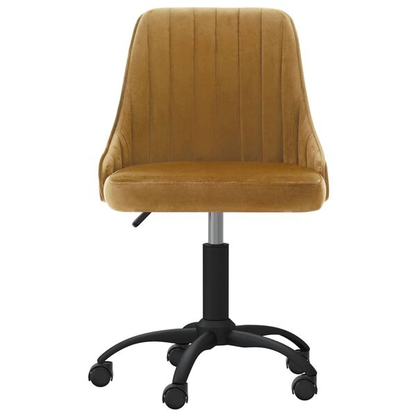 vidaXL Scaune de masă pivotante, 4 buc., maro, catifea