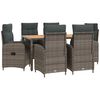 vidaXL Set dining pentru exterior 7 buc. Gri deschis și gri &icirc;nchis