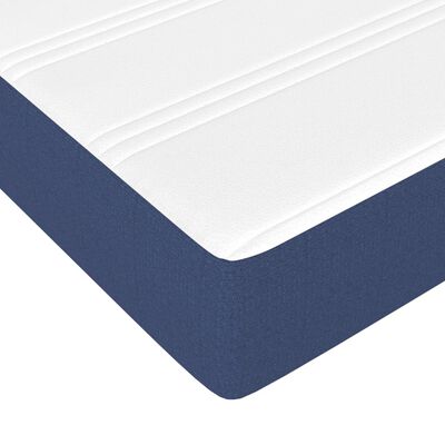 vidaXL Saltea de pat cu arcuri, albastru, 90x190x20 cm, textil
