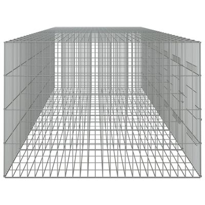 vidaXL Cușcă pentru iepuri, 6 panouri, 327x79x54 cm, fier galvanizat