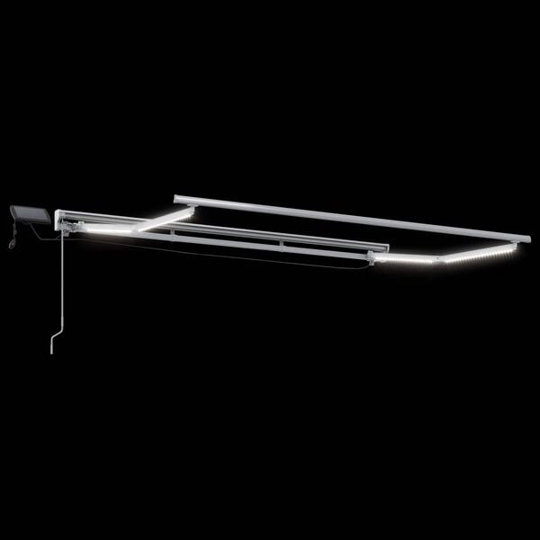 vidaXL Cadru manual de marchiză cu LED-uri Burgundy 2,5 x 2 m