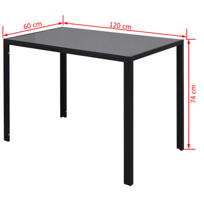 vidaXL Set masă și scaune de bucătărie 7 piese alb și negru