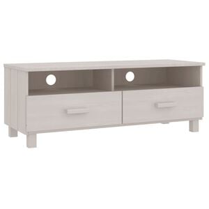 vidaXL Dulap TV &bdquo;HAMAR&rdquo;, alb, 106x40x40 cm, lemn masiv de pin