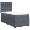 vidaXL Pat box spring cu saltea, gri &icirc;nchis, 80x200 cm, catifea