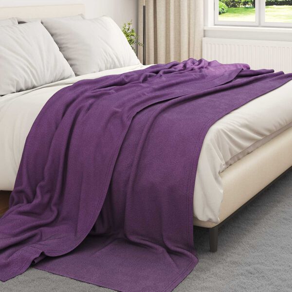 vidaXL Pătura de aruncat Violet 270 x 240 cm Molton