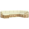 vidaXL Set de canapele de exterior 8 pcs Alb și crem
