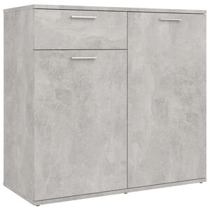 vidaXL Servantă, gri beton, 80x36x75 cm, PAL