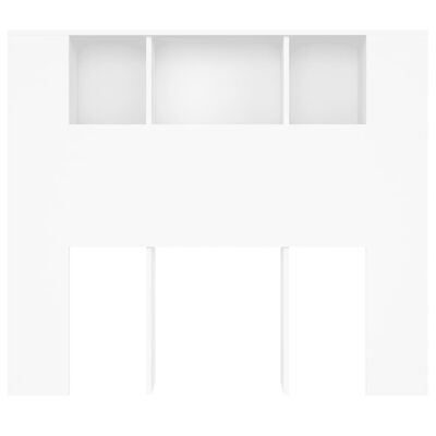 vidaXL Tăblie de pat cu dulap, alb, 120x18,5x102,5 cm