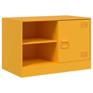 vidaXL Comodă TV, galben muștar, 67x39x44 cm, oțel