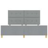 vidaXL Cadru de pat cu headboard Gri deschis 180 x 200 cm țesătură