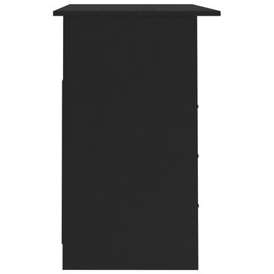 vidaXL Birou cu sertare, negru, 110 x 50 x 76 cm, PAL